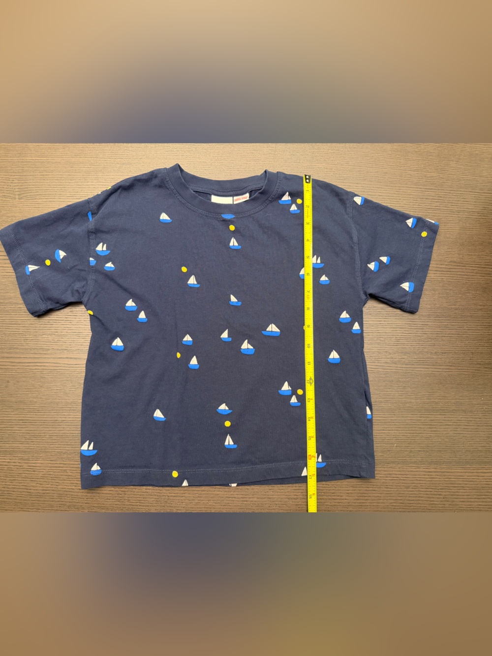 Zara boys embroidered sail boat print t shirt- size 6